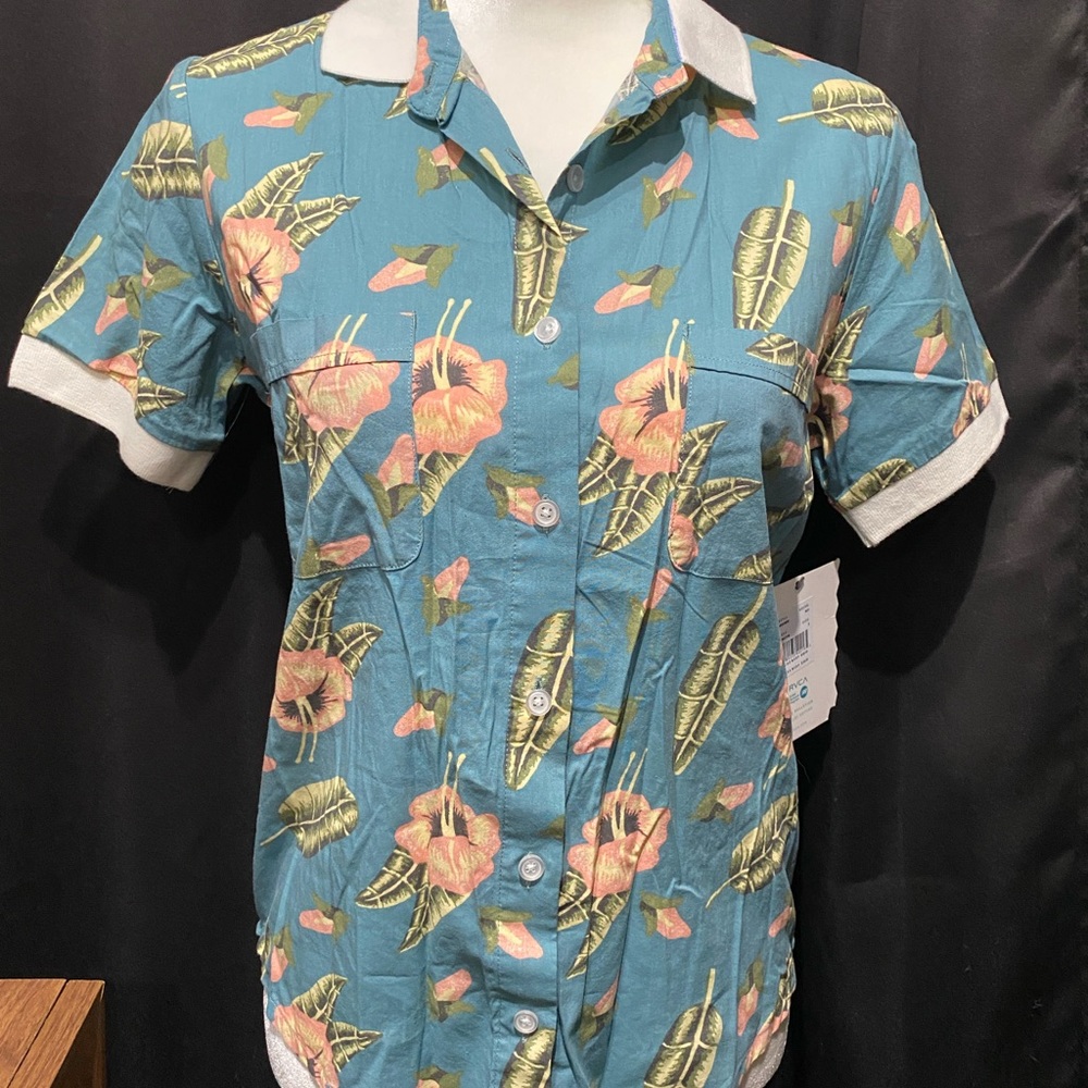 RVCA Luke Pelletier Kingdom Women’s NWT Button Up Shirt Small